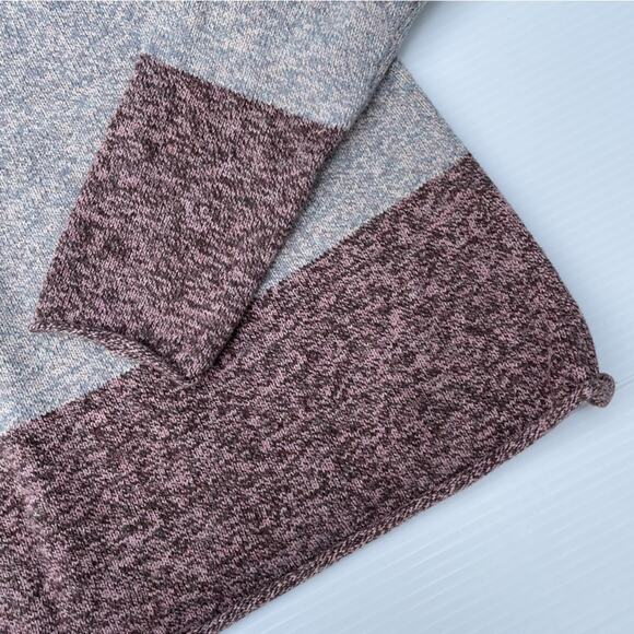 Prana womens Astrid sweater grey and pink side zip detail size Large - Picture 8 of 13